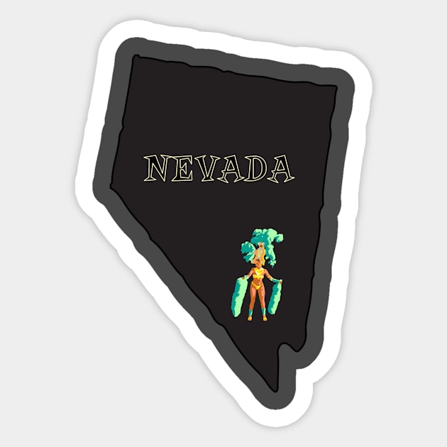 Nevada State Map Sticker by xposedbydesign